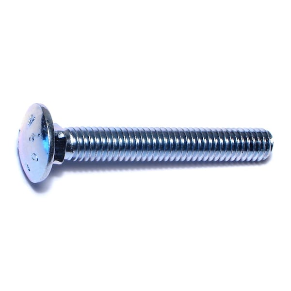 Midwest Fastener Carriage Bolt, Square Neck, 18 (Coarse), 2-1/4 in L, Steel, Zinc Plated, 100 PK 01077 - main